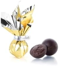 Venchi, Cometa Oro, 1 kg Pralinen, Extra Zartbitterschokolade 75%, glutenfrei, ohne Farbstoffe und ohne Konservierungsstoffe, weihnachtlicher Platzkartenhalter, Weihnachtsgeschenkidee