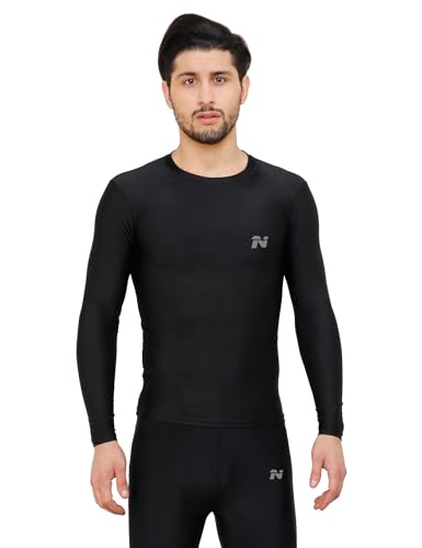 Image of NINQ Men's 1 Or 3 Pack Compression Shirts Long Sleeve, Base-Layer Quick Dry Workout T Shirts Sports,Gym, Running T-Shirt