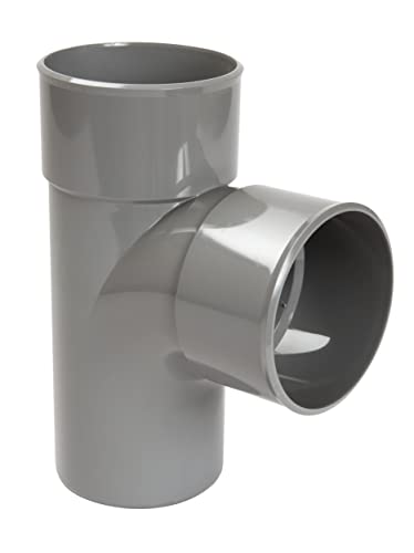 NICOLL COV50171 Culotte et embranchement Simple Male-Femelle à 87°30-PVC Gris-Ø 100 mm-BT18