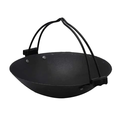 KiBcsLic Camping Pot Hanging Cooking Pot Compact Boiling Water Easy to Clean Stockpot Outdoor Cookware for Travel Hiking Fishing BBQ, 24CM
