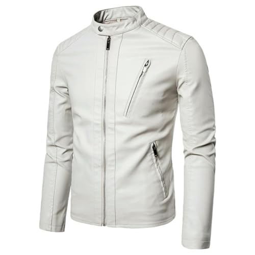 Veste de motard homme similicuir slim pour vos sorties citadines d'automne