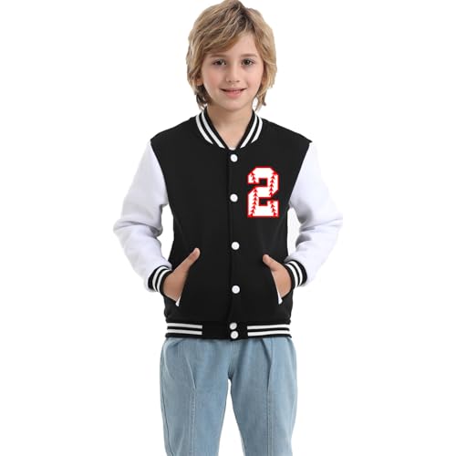 Custom Kids Varsity Jacket Customized Birthday Baseball Jacket Custom Outerwear Personalized Coat for Boys3