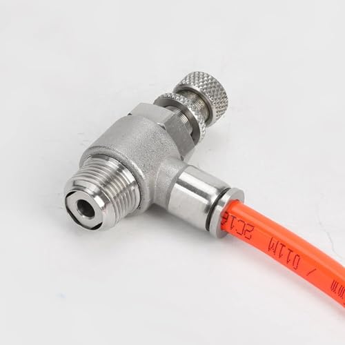 Vanne d'accélérateur SL 6mm en acier inoxydable 304 avec raccord pneumatique mâle M5 et BSPT - 7