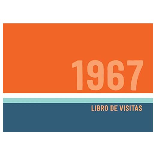 1967 Libros de Visitas: Libro de visitas para fiestas de cumpleaños de estilo retro para que la familia y los amigos inserten saludos y mensajes | 100 páginas