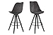 Amazon Brand - Movian Arendsee - Juego de 2 taburetes de bar, 55 x 48,5 x 111,5 cm, gris