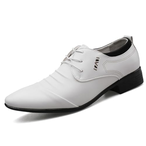 Men's Dress Shoes Classic Pointed-Toe Oxfords Shoes Lace Up Wedding Shoes Business Formal Modern Loafers Shoes