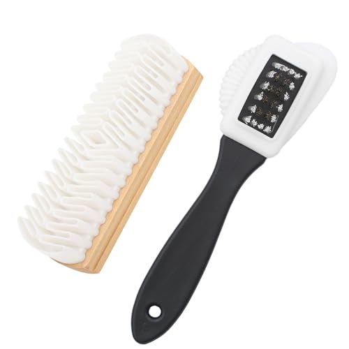 2 Piezas Cepillo Zapatos Ante,Cepillo Gamuza,Cepillos para Zapatos de Ante,Cepillo de Limpieza para Limpieza del Nobuck Piel y Gamuza,Raquetas de Nieve