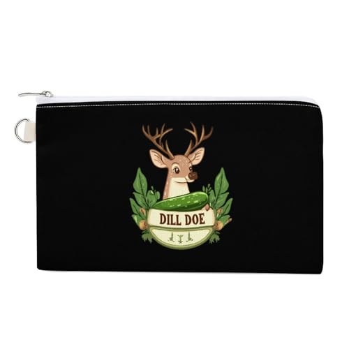 Dill Doe Fashion Coin Purse Change Makeup Bag Canvas Pencil Pouch Travel