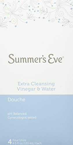 Summer's Eve Douche 4-Pack, Extra Cleansing Vinegar & Water, 18-Ounce Boxes