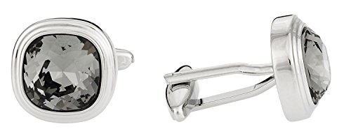 Gemelos Cuff-Daddy Cristal Negro y Diamante miniatura 2