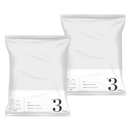 2 bolsas para ahorrar espacio – Kit de almacenamiento portátil de compresión, diseño hermético con ruedas de mano, material resistente a la humedad, organizador plegable compacto | para equipaje de