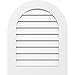 Ekena Millwork GVPRT42X4201SF Round Top Surface Mount PVC Gable Vent, 42"W x 42"H, Factory Primed White