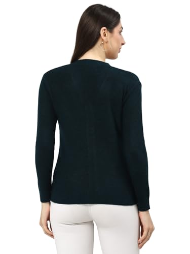 Image of Kalt Women Full Sleeves V-Neck Design Acrylic Cardigan Sweater