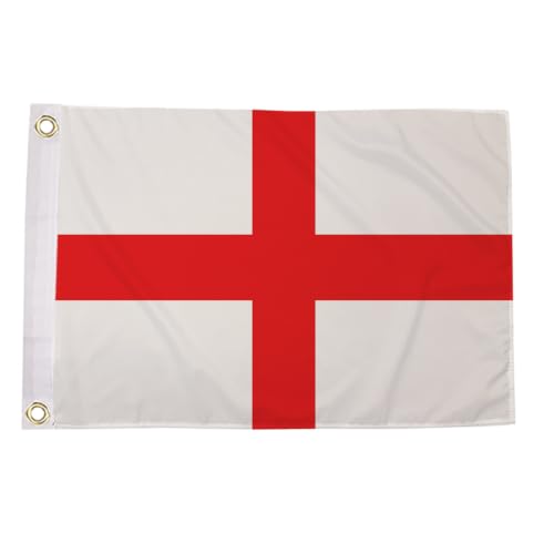 Image of Flagtex St George Flag 18x12 Inch, Eyelets, Small English Polyester Flag