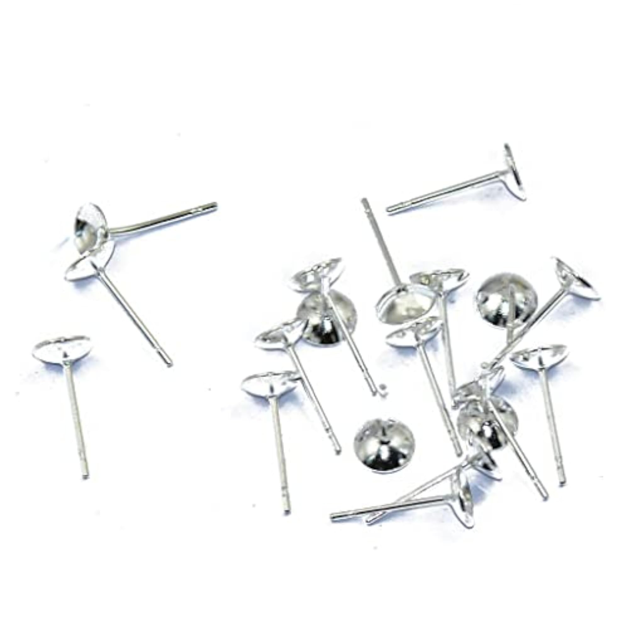 20 pcs Earring Earstud Post Pin Flat-Pad Findings
