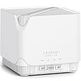 ASAKUKI Essential Oil Diffuser for Home, Large 700 ml Humidifier with Automatic Shut-Off, Quiet Aromatherapy Diffuser with 7 LED Lights for Living Room, Kitchen, Bedroom, Hotel - White