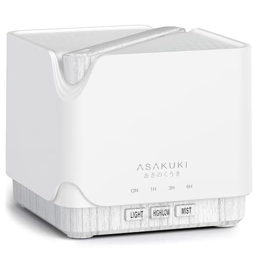 ASAKUKI 700ml Premium, Essential Oil Diffuser, 5 in 1 Ultrasonic Aromatherapy Fragrant Oil Vaporizer Humidifier, Timer and Auto-Off Safety Switch, 7 LED Light Colors