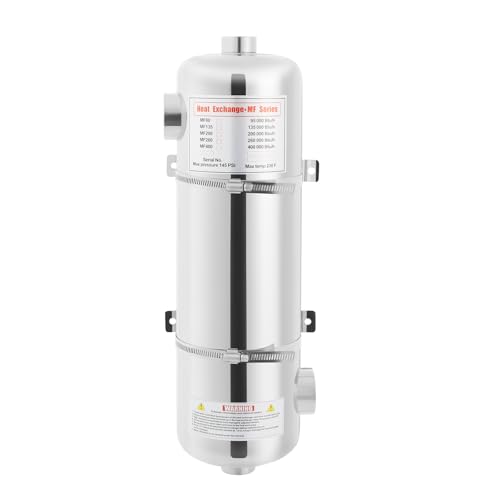 EhoGoboa 60kW Pool Heater – 304 Stainless Steel, 200K BTU/h, Reverse Flow, Fast Heating, Saltwater & Chlorine Safe, Energy Efficient, for Pools & Spas