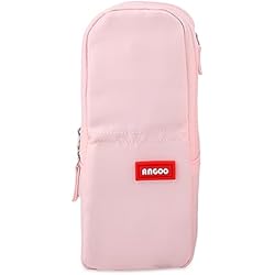 Soporte Para Celular Kawaii iSuperb Estuche Lápices de Pie Escolar Plumier Bolsa de Papeleria Plegable Soporte de Teléfono Gran Capacidad Estudiante Cremallera Estuche Adolescente Standing Pencil Case (Rosa)