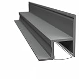 ledomec 2m LED Schattenfugen Profil 18 Trockenbauprofil inkl. Abdeckung matt für Led Streifen bis 18mm