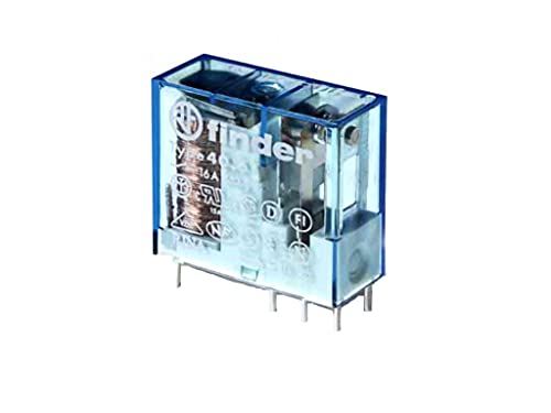 Mini relè monostabile 12V 8A finder 2 scambi relay circuito stampato passo 5mm