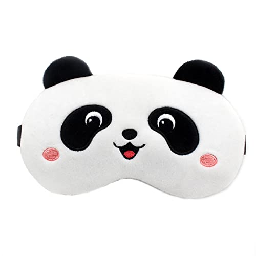 Antifaz para dormir con diseño de oso oso panda supersuave, sombra de ojos, ayuda para dormir con correas ajustables