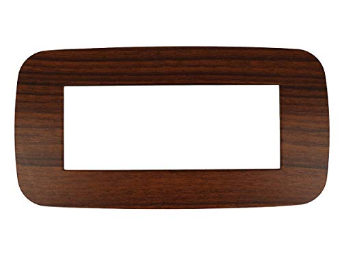 Sandasdon Placca Futura 4M E 6M Compatibile Con Bticino Axolute Tanti Colori Disponibili (6M 6 Posti Per Scatola 506 507, Radica)