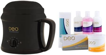 Deo 500cc Black Fast Heat Professional Wax Electric Heater Warmer Pot Kit - Waxing Leg Body for Beauty Therapist Salon College Student - 030452K