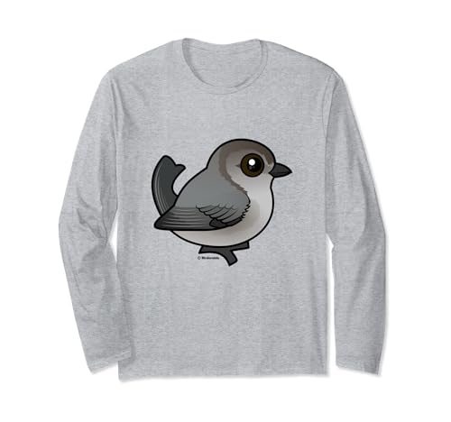 Cute Cartoon Psaltriparus minimus Pacific Birdorable Bird Long Sleeve T-Shirt