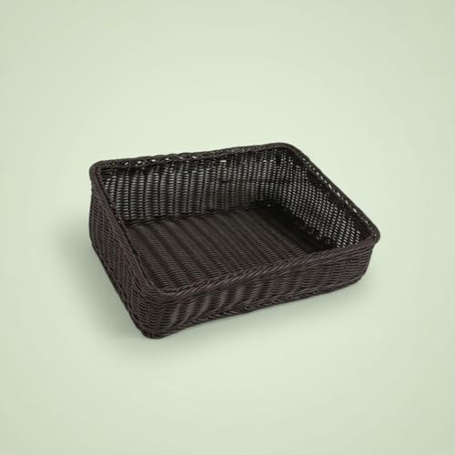 Cesto de panadería inclinado marrón de 40-30-8-14 cm para comercio 3