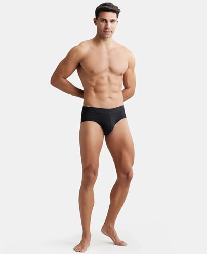 Image of Jockey LM05 Men Bamboo Cotton Elastane Stretch Breathable Mesh Brief with StayDry Treatment
