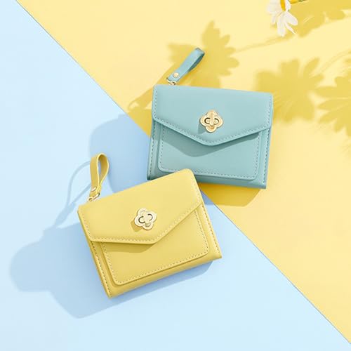 Image of Farcauo Small Wallets Woman Cute Black Wallet for Woman Girls Kawaii Thin Mini Wallet Womens Ladies and Girls Minimalist Women's Wallet with ID Window