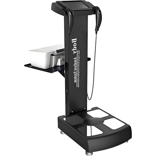 UofZc Balance connectée avec 8 électrodes, analyseur de Composition corporelle complète, Mesure de Poids et de Masse grasse, IMC et Suivi de la Masse Musculaire. Black