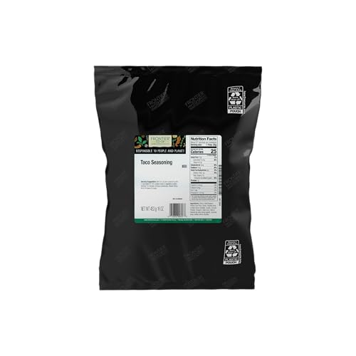 Frontier Co-op Salt-Free Taco Seasoning, 1-Pound Bulk Bag, Mexican-Inspired Spices for Tacos, Dips, Burritos