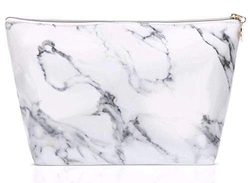 Marble Makeup Bag,Portable Cosmetic Bag Travel Tolietry Bag Large Makeup Pouch Waterproof Organizer Bag for Women Girls