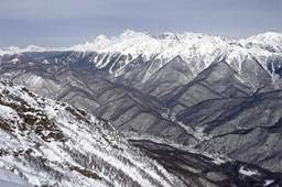 Snowy Mountain Scene Wall Decal