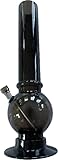 Acrylbong, Bong 33 cm, Transparent Schwarz