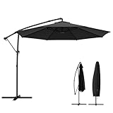 Outsunny Ombrellone da Giardino a Sbalzo 3x3m con Tettuccio...