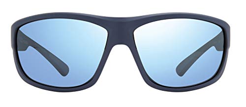 Revo Mens Polarized Sunglasses Caper x Bear Grylls Wraparound Frame 66 mm, Blue