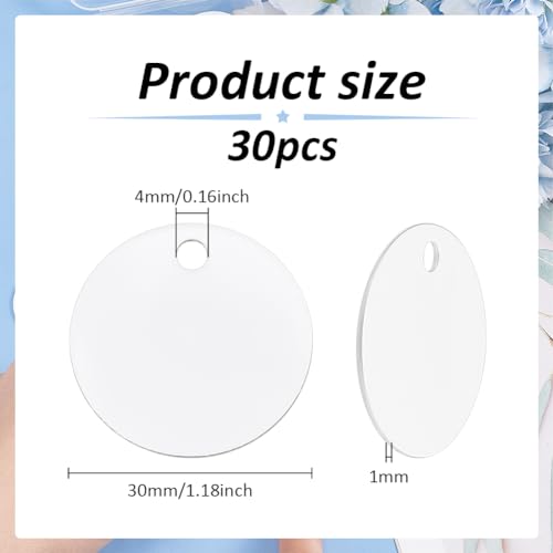 BENECREAT 30PCS Flat Round Sublimation Aluminum Blank - Image 2