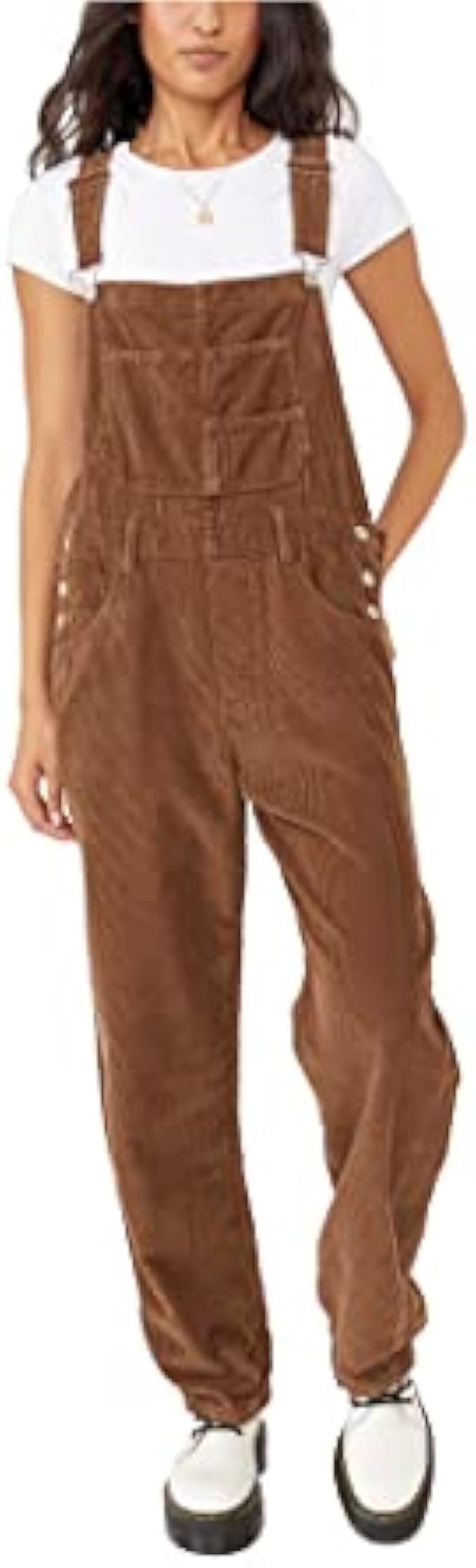 Free People womens Ziggy Cord Overalls