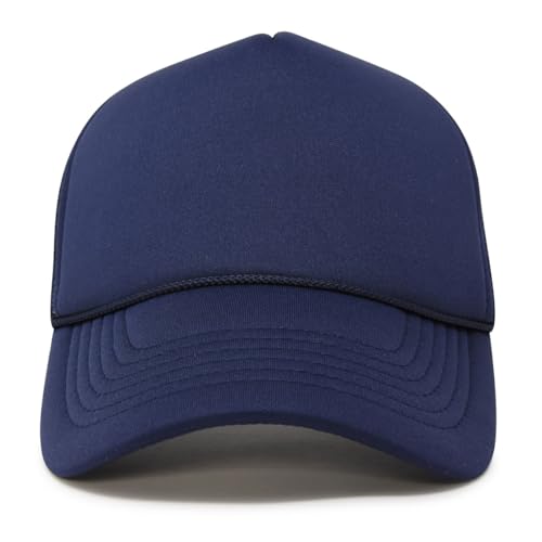 Image of Trucker Hat Mesh Cap Solid Colors Lightweight with Adjustable Strap Small Braid
