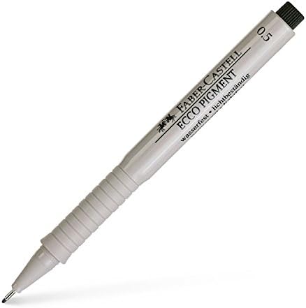 Faber Castell 166599 0.5 mm Ecco Pigment Fibre-Tip Pen - Black image 2
