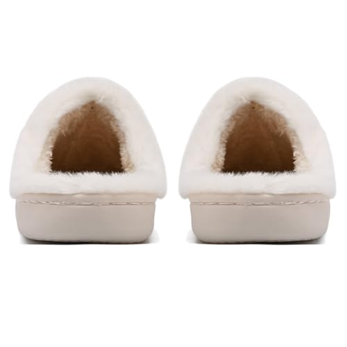 Image of Women's Men's Preppy Happy Face Slippers Comfy Warm Plush Slip-On House Slipper for Winter Indoor Soft Cushion Non-slip Fluffy Slides Slippers