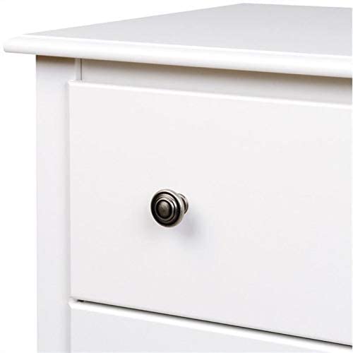 Prepac Monterey 6 Drawer Tall Chest For Bedroom, Dresser, 17.75" D X 23.25" W X 53" H, White #TOP2