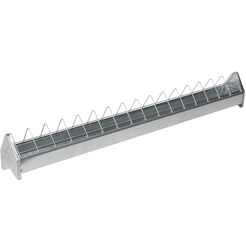 Premier 1 Metal Trough Feeder for Chickens & Poultry - Wide Grill