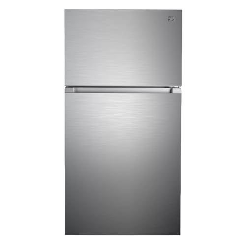 Kenmore 33 in. 20.5 cu. ft. Capacity Refrigerator/Freezer with Full-Width Adjustable Glass Shelving, Humidity Control Crispers, ENERGY STAR Certified, Fingerprint Resistant Stainless Steel