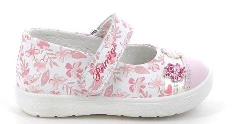 Primigi Snorky Psn 38521, Zapatos Planos Mary Jane Niñas, Color Blanco y Rosa, 24 EU