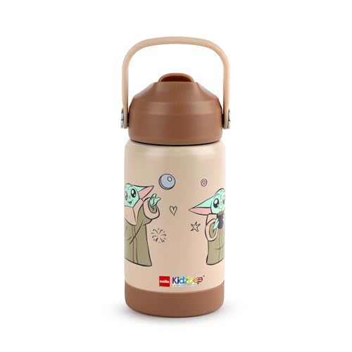 Image of CELLO Kidzbee Gen Alpha Stainless Steel Kids Flask Water Bottle 370 ml | 3D Gorgu Touch & Feel Design, Leakproof Lightweight Easy to Carry Hot and Cold Kids Flask Water Bottle for School & Travel