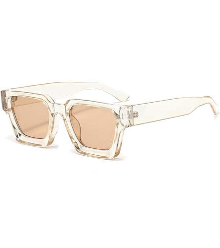 Image of AIEYEZO Square Sunglasses for Women Men Square Thick Frame Sun Glasses Simple Designer Style Shades